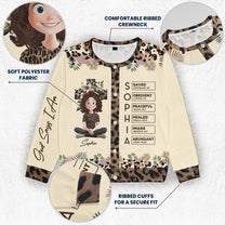 God Says I Am Affirmation - Personalized Crewneck Cardigan