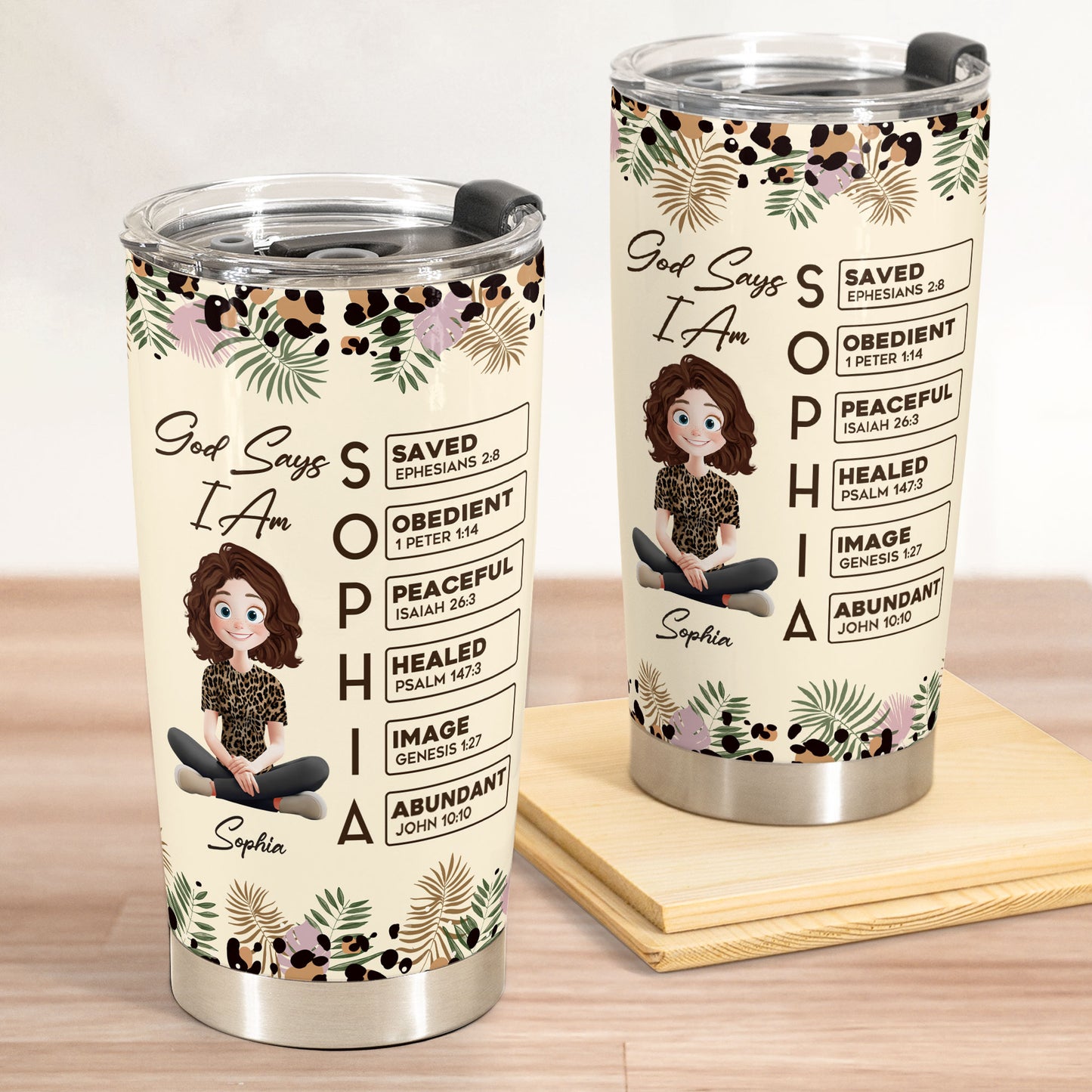 God Says I Am Affirmation - Personalized Tumbler Cup