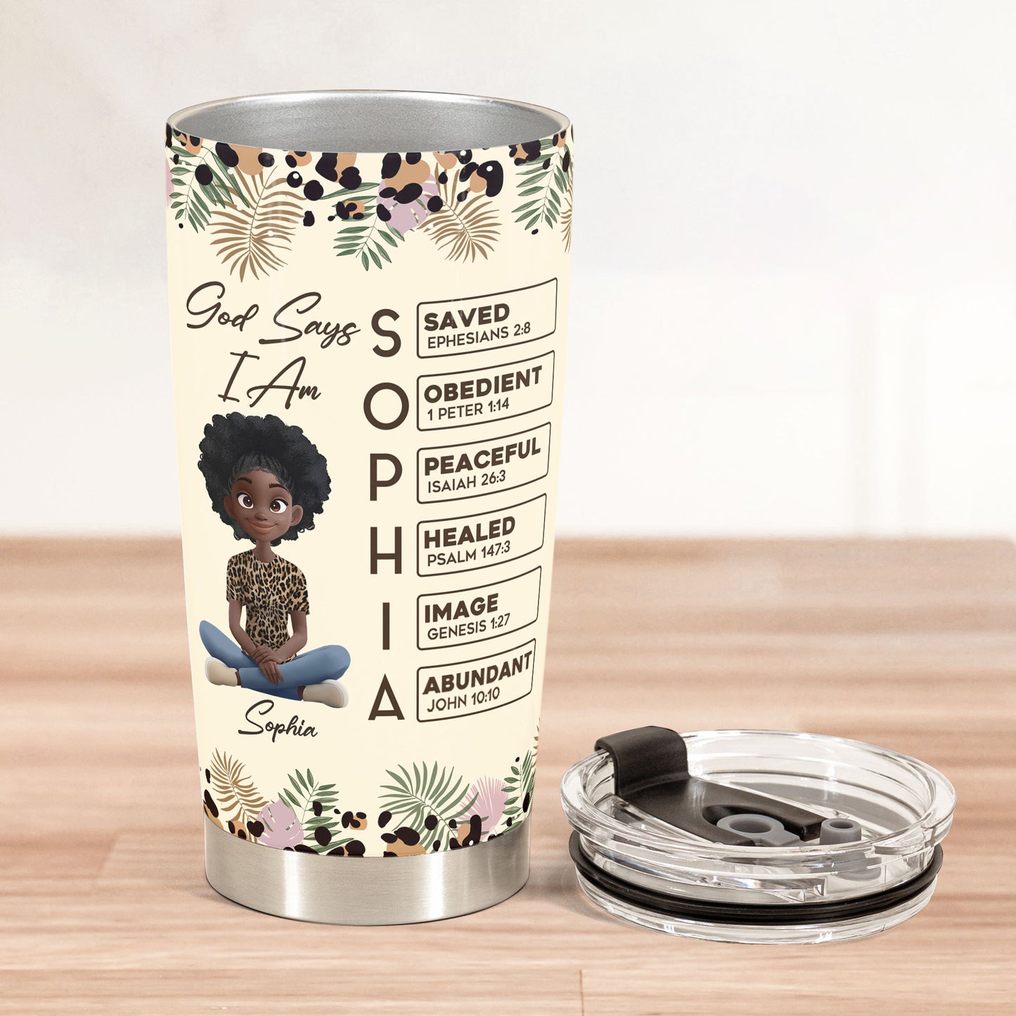 God Says I Am Affirmation - Personalized Tumbler Cup