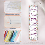 God Says I Am And Name Letter In Bible Verses - Custom Acrylic Bookmark