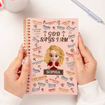 God Says I Am Bible Verse Affirmations Religious Gift - Personalized Prayer Journal