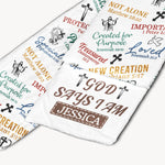God Says I Am Bible Verses Affirmation - Personalized Fleece Scarf