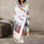 God Says I Am Cartoon With Name Letter In Bible - Personalized Wearable Blanket Hoodie