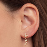 God Says I Am Christian Bible Gift - Personalized Name Stud Earrings