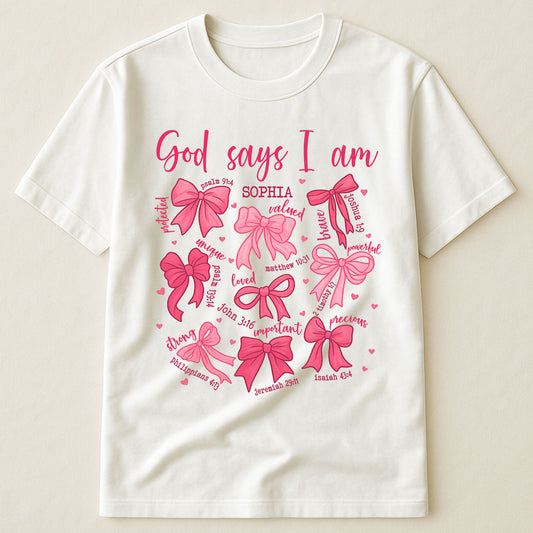 God Says I Am Coquette Style - Personalized Shirt