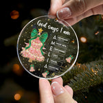 God Says I Am Custom Name Bible Verses - Personalized Acrylic Ornament