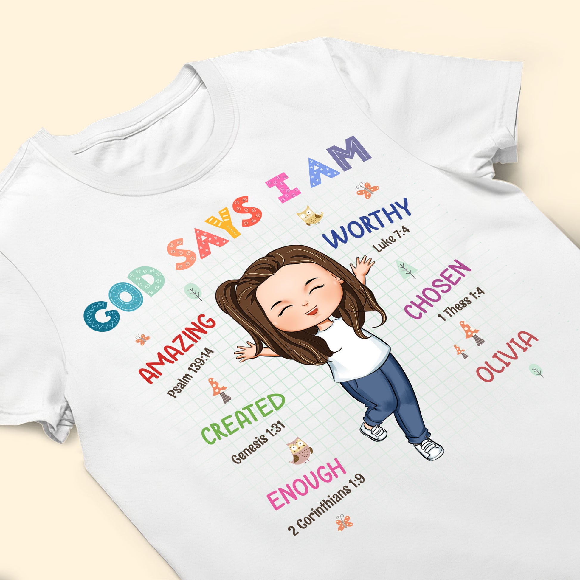 God Says I Am For Kids - Personalized Shirt