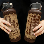 God Says I Am - Man Of God - Personalized Stainless Steel Water Bottle