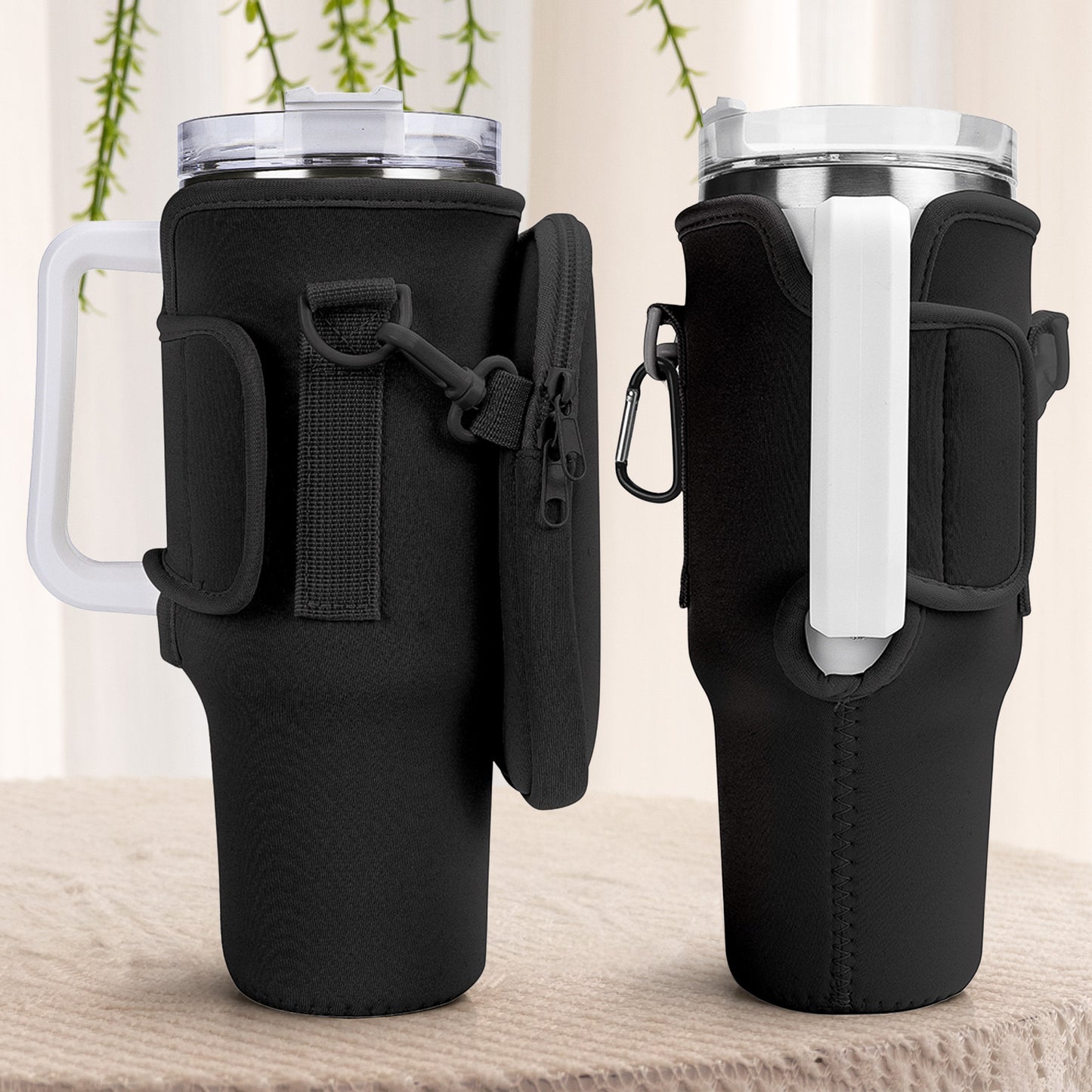 God Says I Am Name In Bible Verse New Version - Personalized Water Bottle Carrier Bag With Phone Pocket