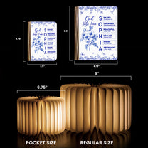 God Says I Am Name In Bible Verse - Personalized Book Lamp