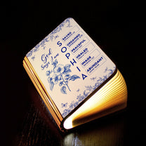 God Says I Am Name In Bible Verse - Personalized Book Lamp