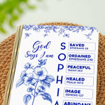 God Says I Am Name In Bible Verse - Personalized Book Lamp
