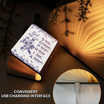 God Says I Am Name In Bible Verse - Personalized Book Lamp