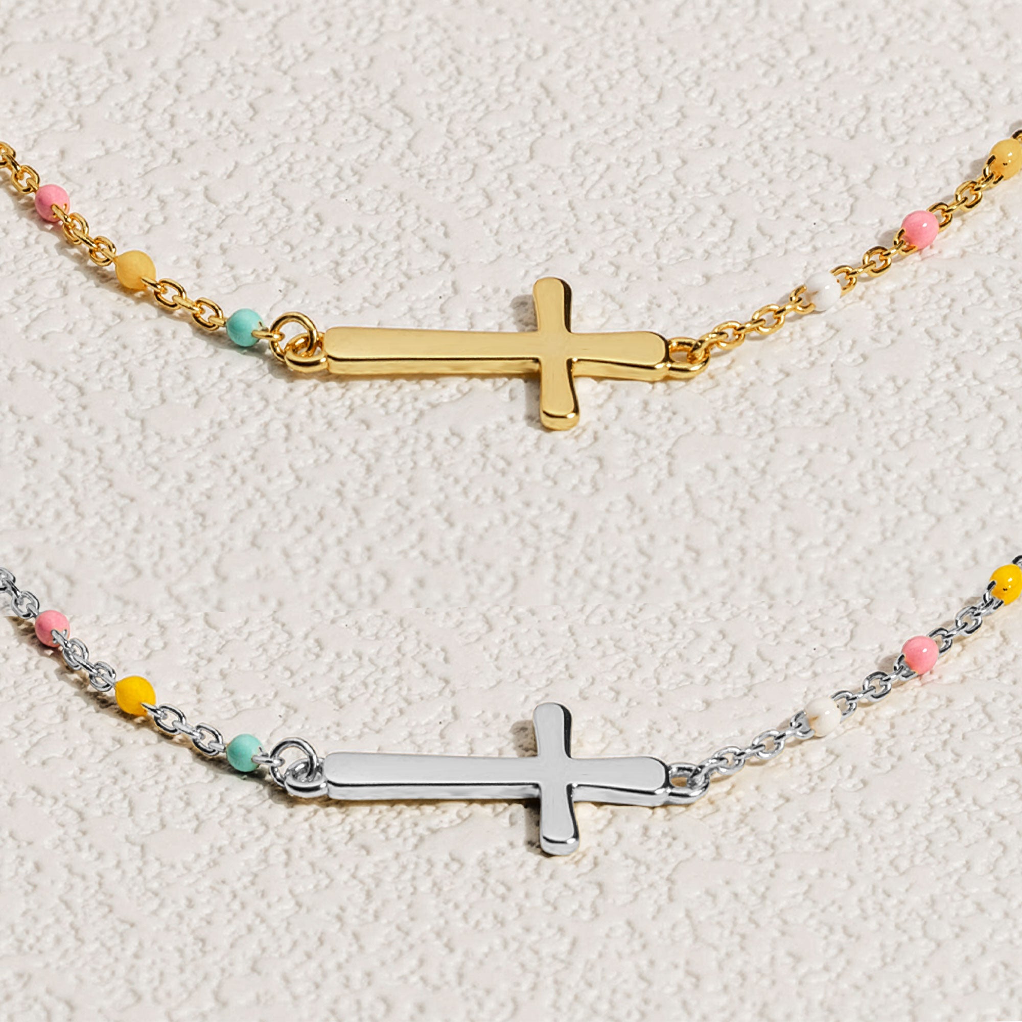 God Says I Am Name In Bible Verse - Cross Bracelet With Custom Card