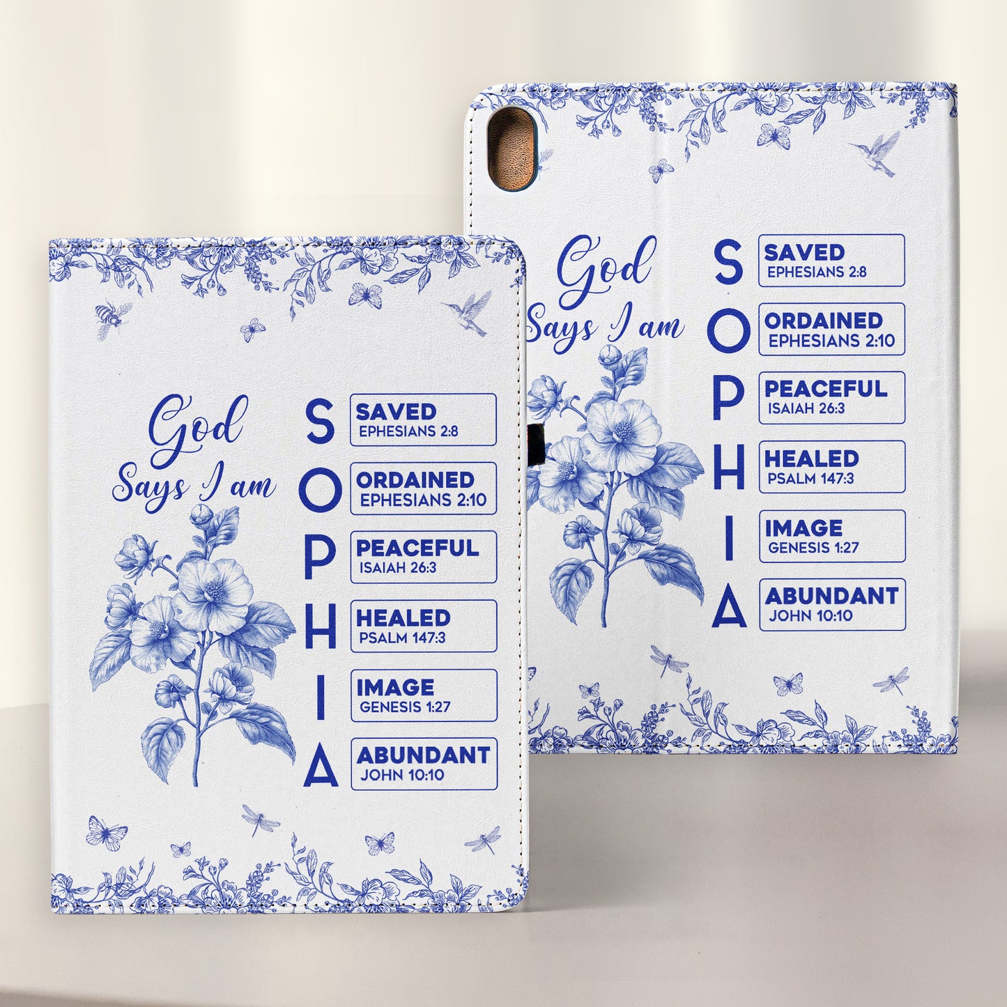 God Says I Am Name In Bible Verse - Personalized Ipad Case