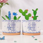 God Says I Am Name In Bible Verse - Personalized Plant Pot With Glass Succulents