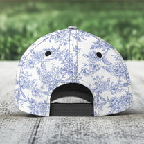 God Says I Am Name In Bible Verse Toile De Jouy Style - Personalized Classic Cap