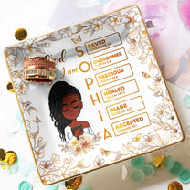 God Says I Am Name Letter In Bible - Golden Version - Personalized Jewelry Dish