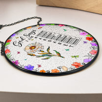God Says I Am Name Letter In Bible - Personalized Stained Glass Window Hanging Suncatcher