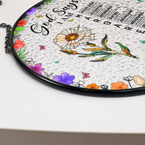 God Says I Am Name Letter In Bible - Personalized Stained Glass Window Hanging Suncatcher