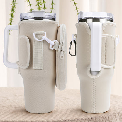 God Says I Am Name Letter In Bible - Personalized Water Bottle Carrier Bag With Phone Pocket
