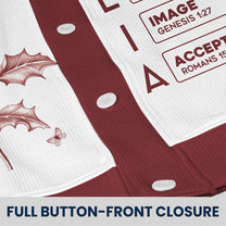 God Says I Am Name Letter In Bible Toile De Jouy Style - Personalized Crewneck Cardigan