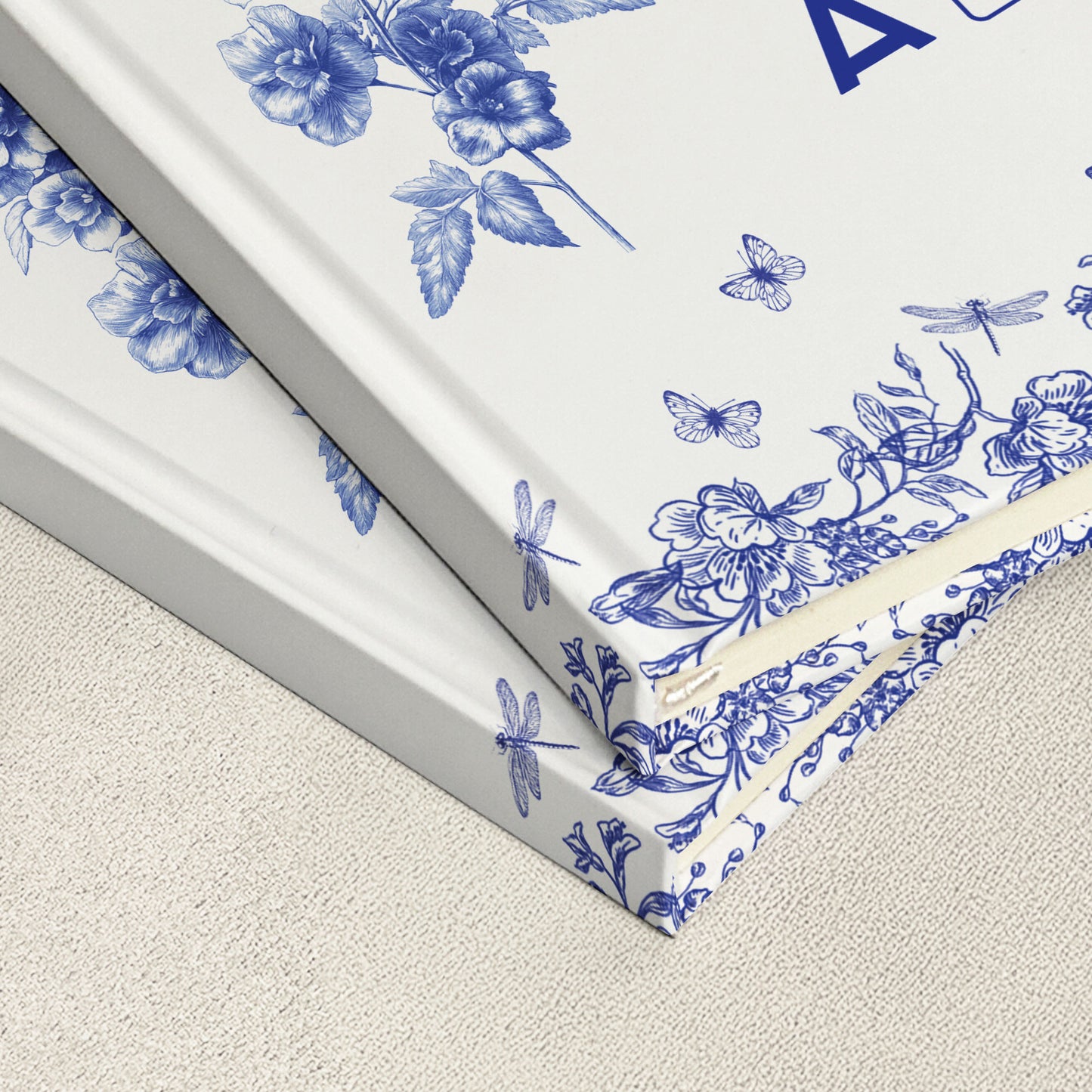 God Says I Am Name Letter In Bible Toile De Jouy Style - Personalized Hardcover Journal