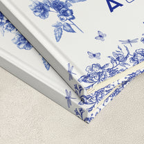 God Says I Am Name Letter In Bible Toile De Jouy Style - Personalized Hardcover Journal