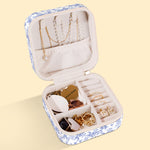 God Says I Am Name Letter In Bible Toile De Jouy Style - Personalized Jewelry Box