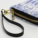 God Says I Am Name Letter In Bible Toile De Jouy Style - Personalized Leather Wallet