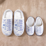 God Says I Am Name Letter In Bible Toile De Jouy Style - Personalized Slippers