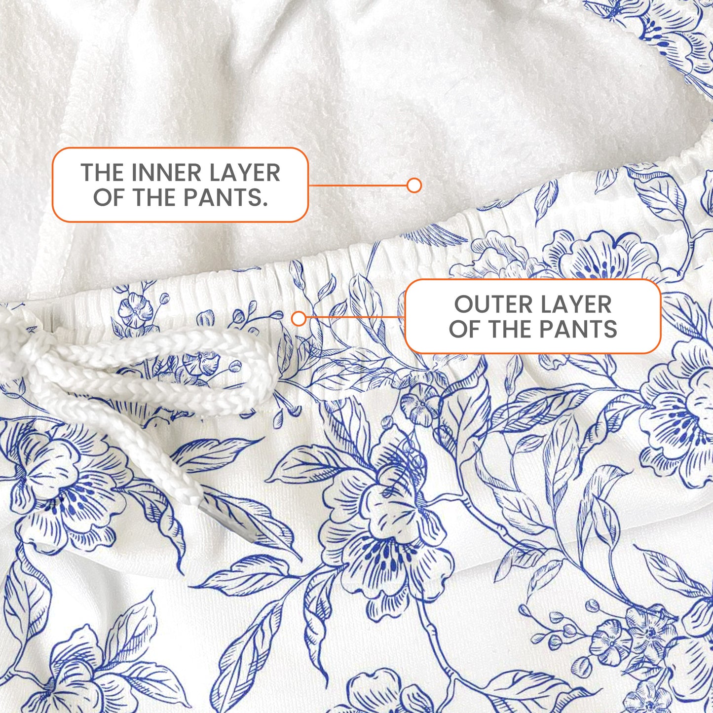 God Says I Am Name Letter In Bible Toile De Jouy Style - Personalized Sweatpants