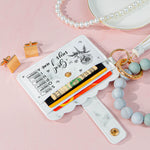 God Says I Am Name Letter In Bible Verses - Personalized Keychain Wristlet Leather Wallet
