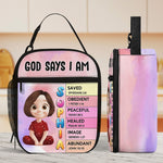 God Says I Am - Personalized Lunch Bag