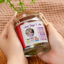 God Says I Am - Read This When You Feel - Personalized Photo Bible Verse Jar