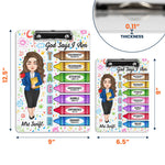 God Says I Am Teacher Christian Bible Back To School - Personalized Acrylic Clipboard