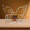 God Says I Am Unique - Personalized Butterfly-Shaped Acrylic Plaque