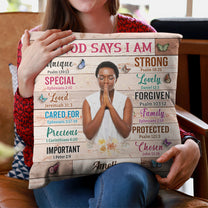 God Says I Am Unique - Photo Version - Personalized Photo Pillow (Insert Included)