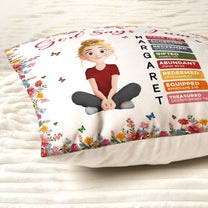 God Says I Am With Name Letter In Bible - Personalized Pillow (Insert Included)