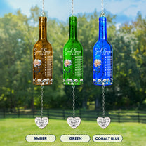 God Says I Am With Name Letter In Bible - Personalized Wine Bottle Wind Chime