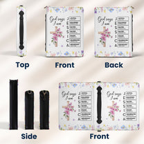 God Says I Am With Name Letter In Scripture Christian Gift - Personalized Bible Cover