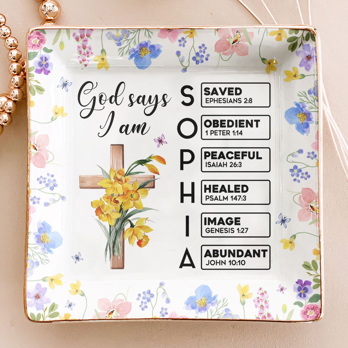 God Says I Am With Name Letter In Scripture - Personalized Jewelry Dis ...