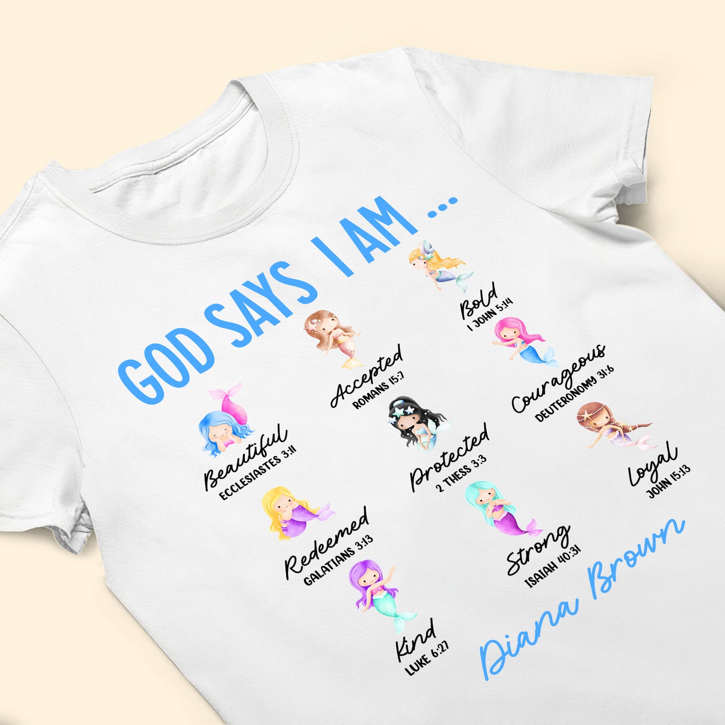 God Says I Am (Mermaid Ver.) - Personalized Shirt
