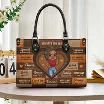 God Says That You Are - Personalized Leather Bag