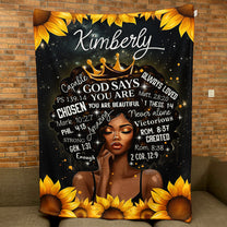 God Says You Are Beautiful - Personalized Blanket