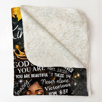 God Says You Are Beautiful - Personalized Blanket