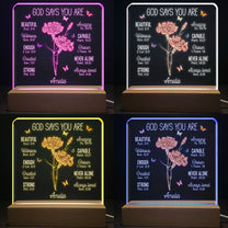 God Says You Are Bible Verse Led Light - Personalized LED Light