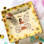 God Says You Are Bible Verses In Butterfly-Shaped - Personalized Jewelry Dish