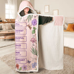 God Says You Are Cartoon Custom Name Letter In Bible - Personalized Wearable Blanket Hoodie