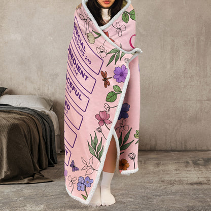 God Says You Are Cartoon Custom Name Letter In Bible - Personalized Wearable Blanket Hoodie